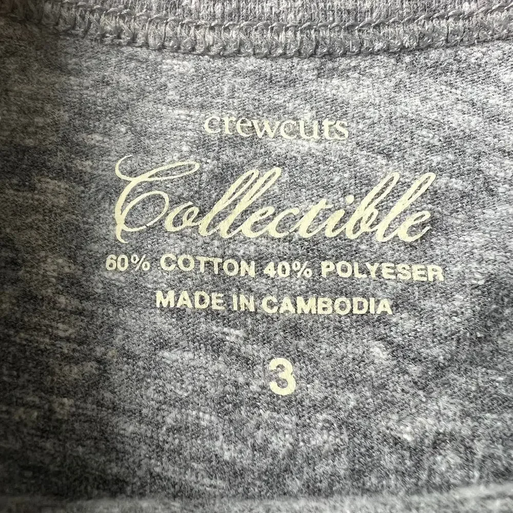 J.Crew Crewcuts Collectible Girl's Gray Burger Long Sleeve Graphic Tee - 3